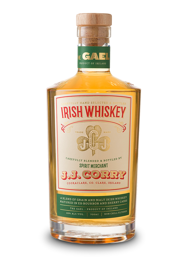 JJ Corry - The Gael Irish Whiskey - A blend of Gain & Malt Irish Whiskey matured in ex-Bourbon & Sherry Casks